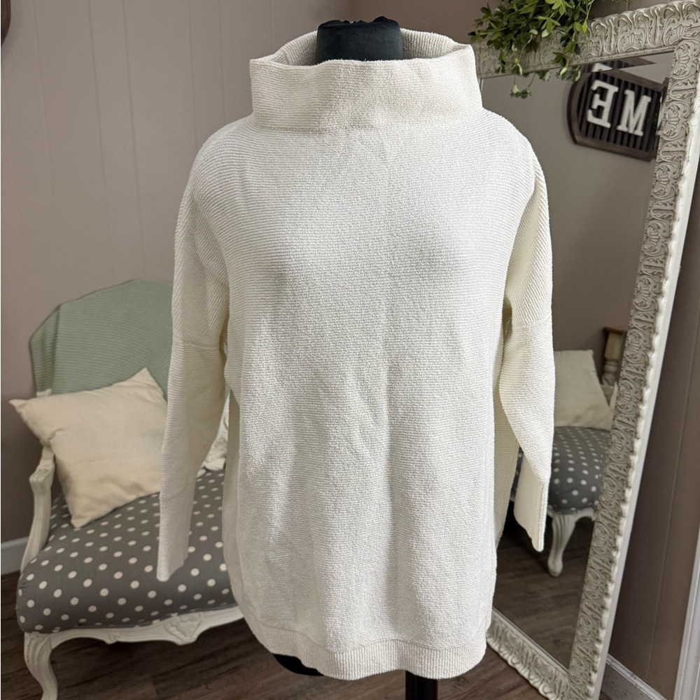 Free People • Ottoman Slouchy Tunic Sweater in Ecru